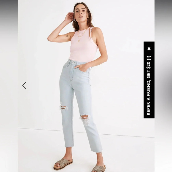 Madewell The Momjean in Harman Wash: Raw-Hem Edition, size 28 - Picture 1 of 9